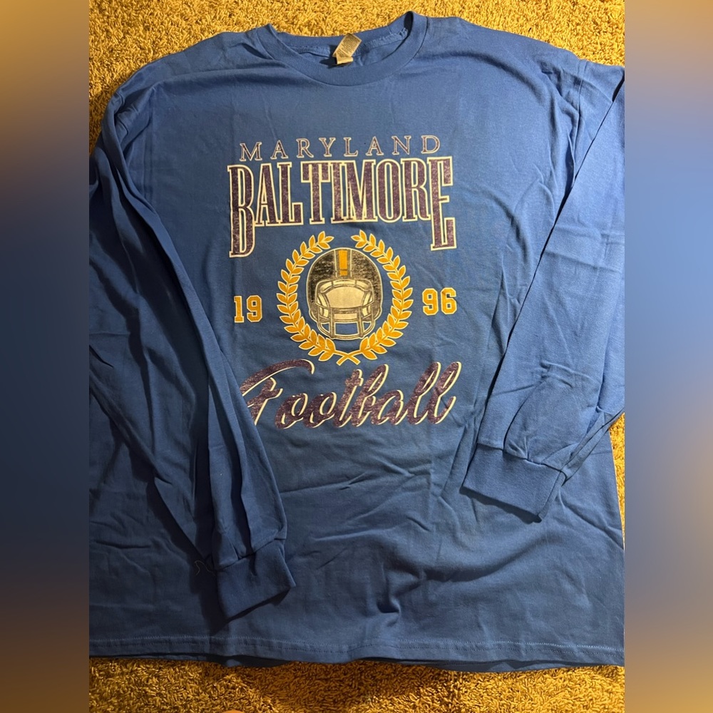 Gildan Maryland Baltimore Football long sleeve tee